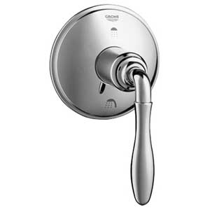 Grohe | 19221000 | GROHE 19.221.000 SEABURY 3-PORT DIVERTER VALVE TRIM WITH LEVER HANDLE.  CHROME FINISH